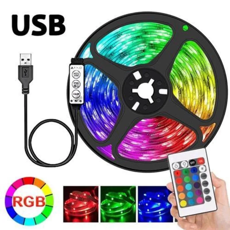 Fita De Led 12V Rgb Luckforyou Tb-5048 Com Usb 3M