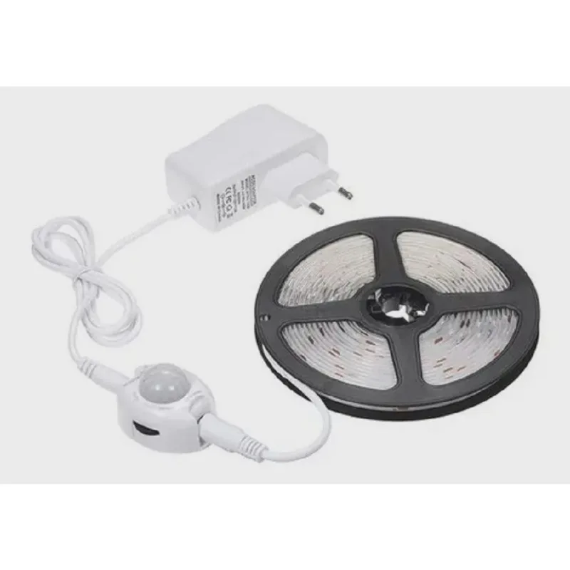 Fita Led com Sensor de Movimento Luckfoyou 12V 1M - 3000K Luz Amarela