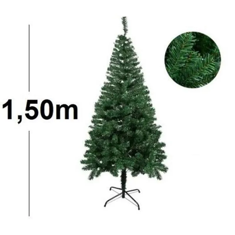 Árvore De Natal Pinheiro Cor Verde 1,50m 237 Galhos A0013