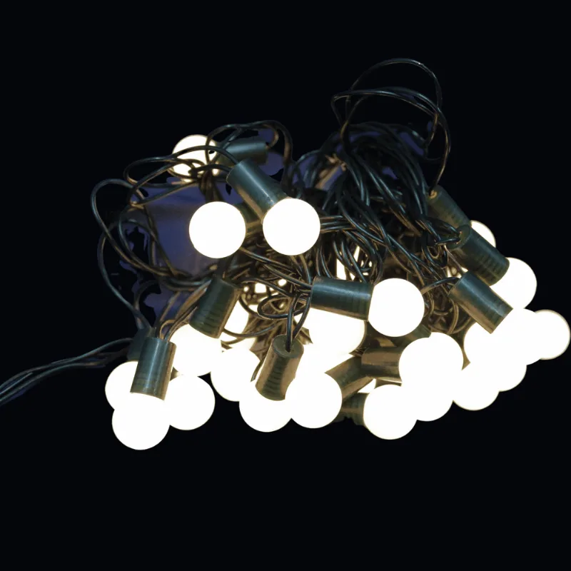 Cordão de Natal 40 Leds Warm - 8 Funções- Chibrali - LED AMARELO C/FIO VERDE