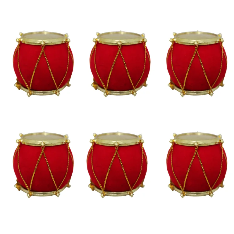 Tambor Decorativo Natal c/ 6 Peças 4cm- Chibrali