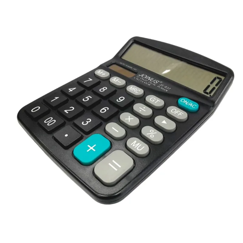 Calculadora de Mesa 12 Dígitos Preta 14 cm - Quanhe