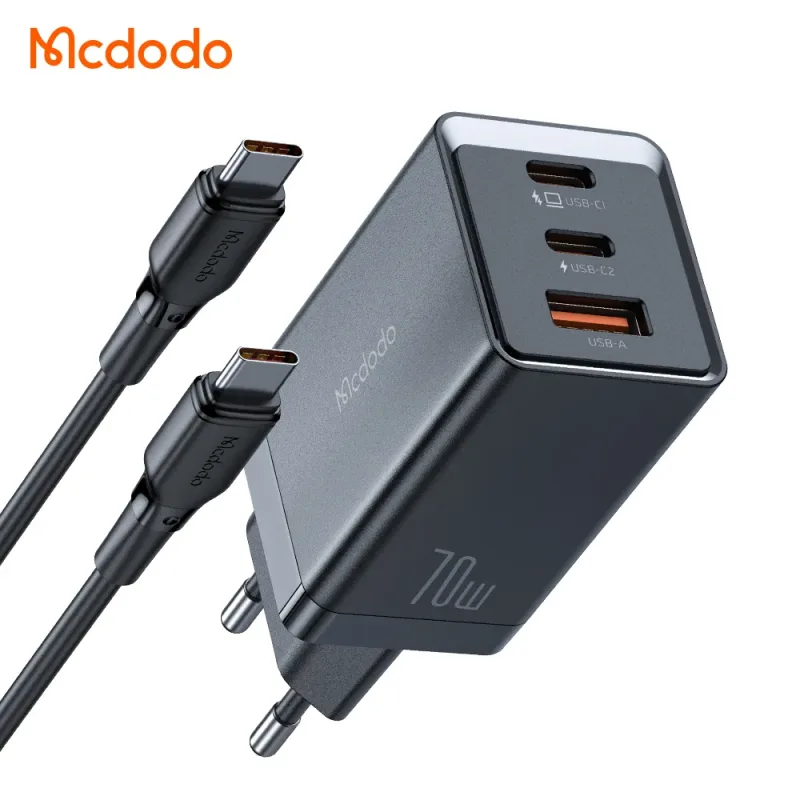 Kit Carregador Mcdodo GaN-5 Mini Pro 67W + Cabo USB-C