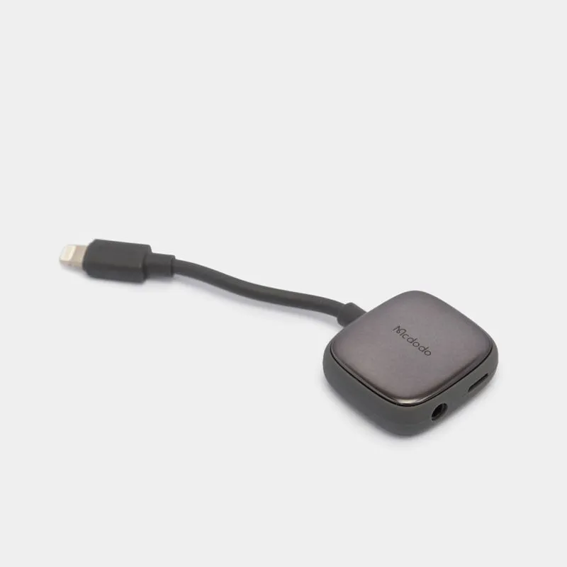 Adaptador lightning a aux mini Jack de 3.5 mm y lightning