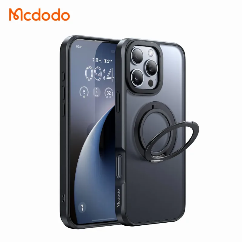 Capa Magnetica Suporte p/ iPhone 16 Plus Preto