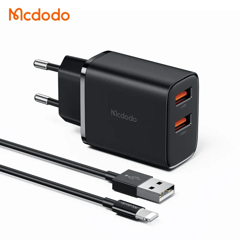 Kit Carregador Mcdodo 12W USB-A + Cabo Lightning (1m)