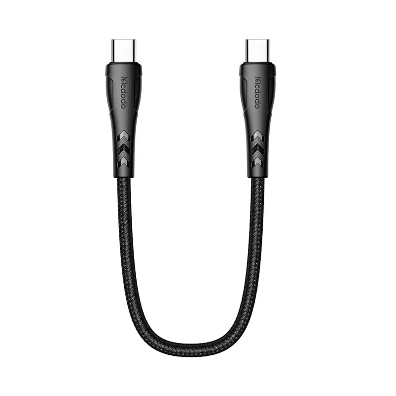 Cable USB-C a USB-C negro Mcdodo de 20 cm