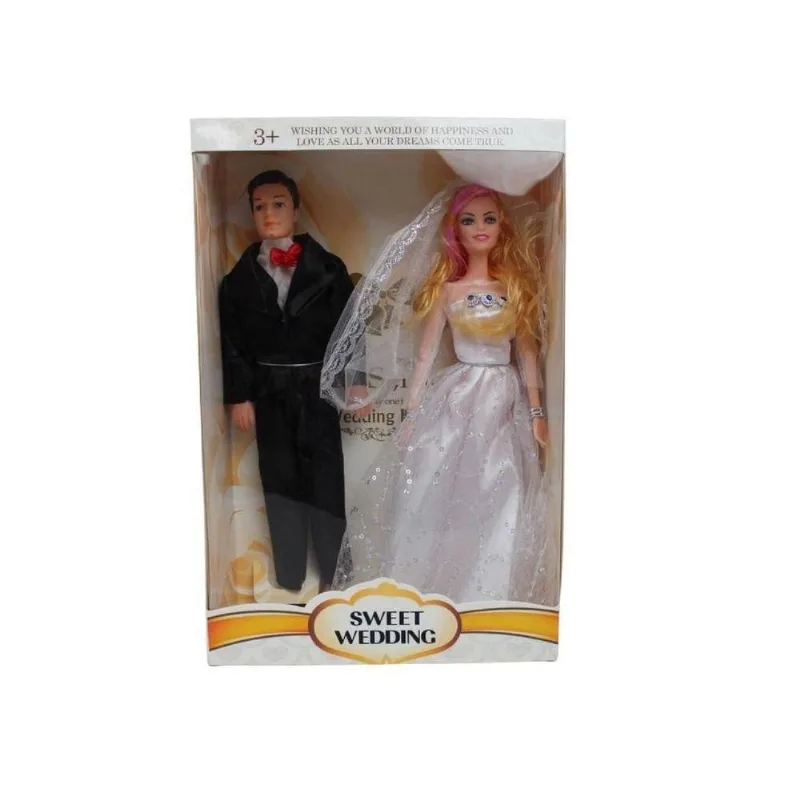 Casal Boneca Noivos Bonecos Vestido Noiva Casamento