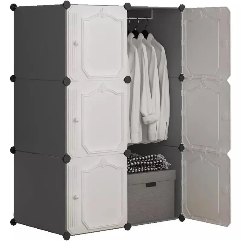 Guarda Roupa Portatil Armario Cabideiro Compacto 6 Portas