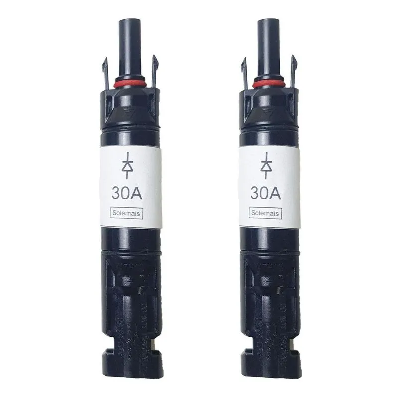 Kit 2 Conector Com Diodo 30a Mc4 Placa Energia Solar