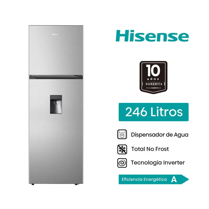 Refrigeradora Hisense Top Mount Rt319Wl6B 246L