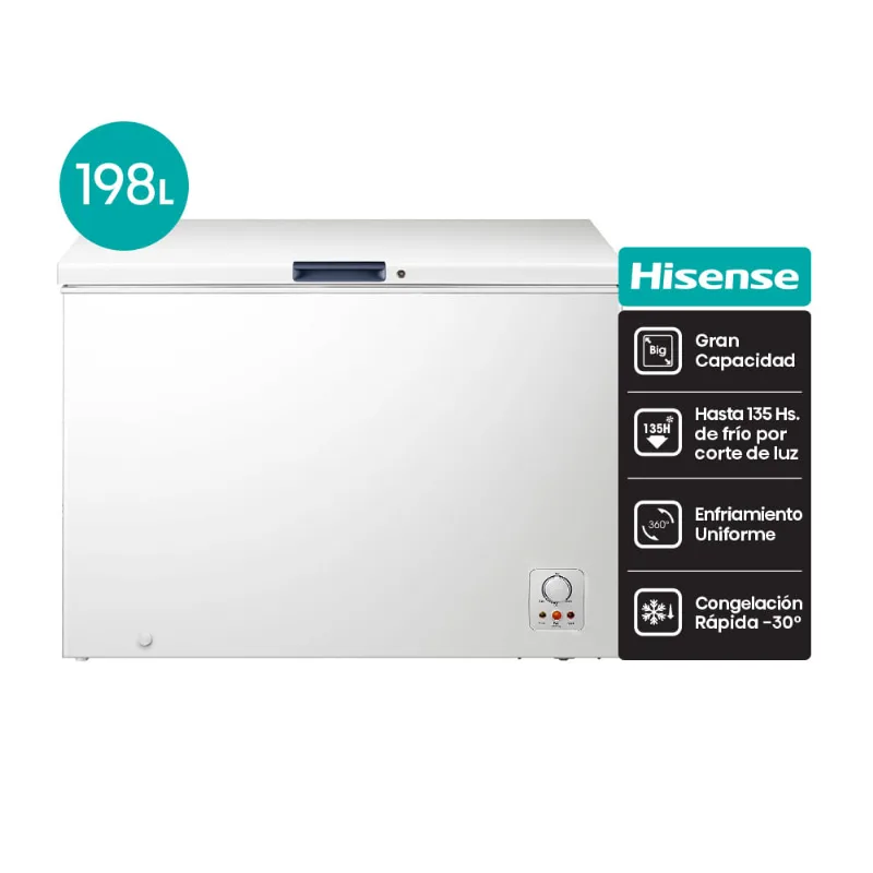 Freezer Horizontal Hisense 198L Blanco CF1N199NEW