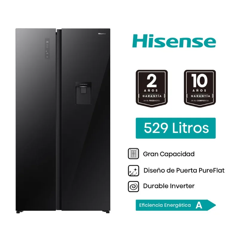 Refrigeradora HISENSE 529L No Frost RS3P558NM11 Negro