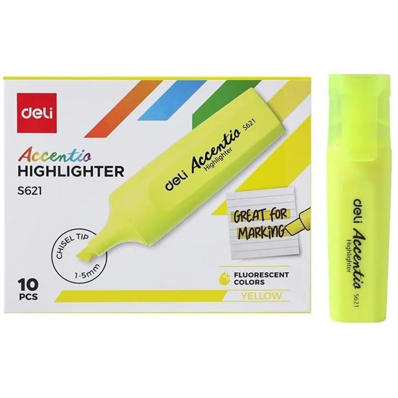 Caneta Marca Texto Accent Flourescente 1-5mm Amarela 10unid