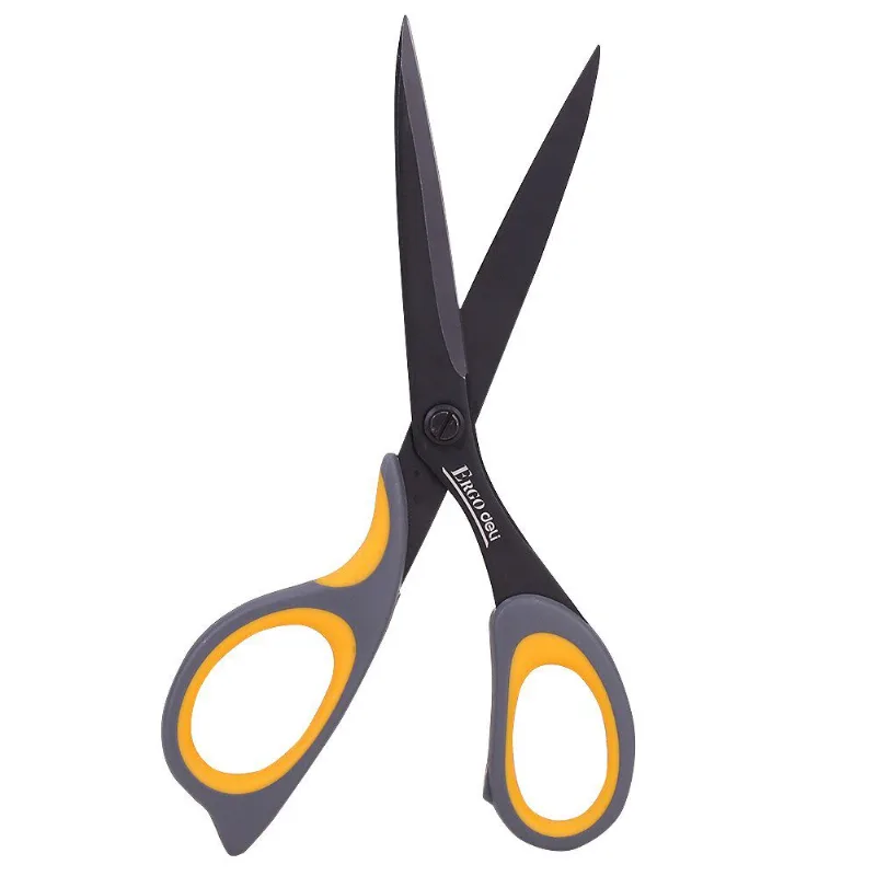 Tesoura Aço Inoxidável Ergonômica Resistente Revestimento Teflon Borracha Inox Anti Ferrugem Deli