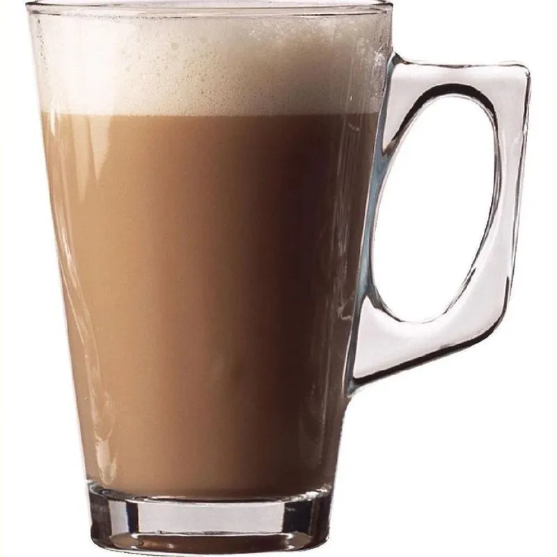 Jogo Kit 6 Canecas De Vidro 260ml Cappuccino Café Xícara