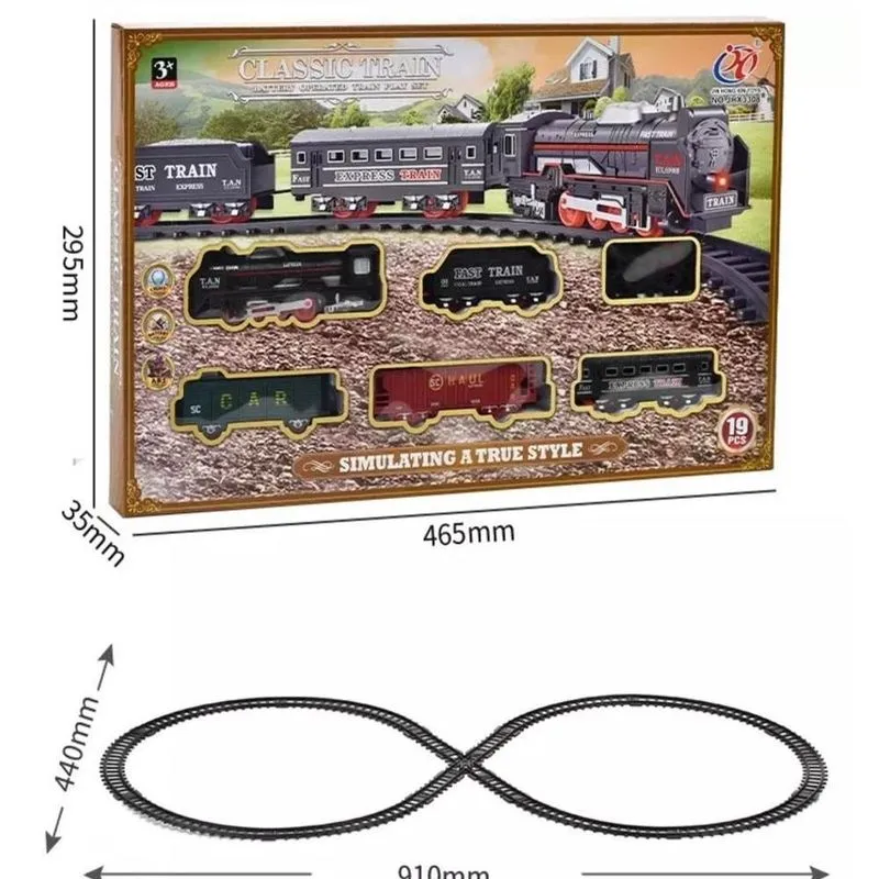 Trenzinho Locomotiva Ferrorama A Pilha Trilhos 19 Peças