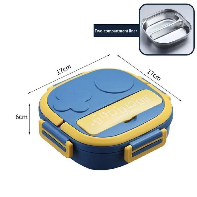 Marmita Plástico Divisória Inox Tede Mei - Azul