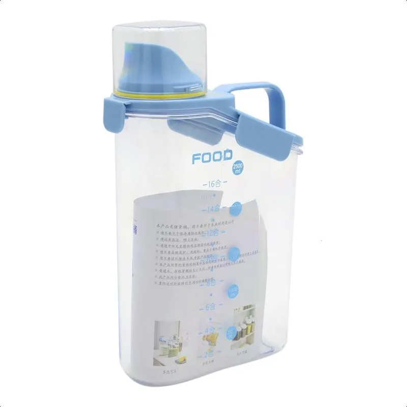 Pote Hermético Com Dispenser Alim Coz Lava 2,8l - Azul