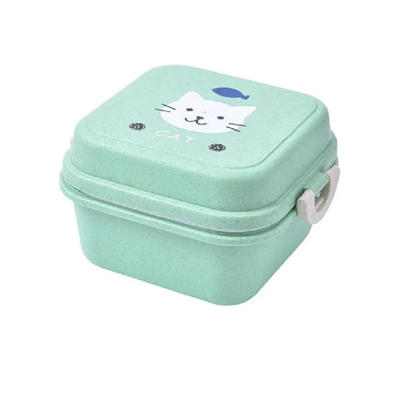 Marmita Infantil Plástico Pets Camada Talher - Verde