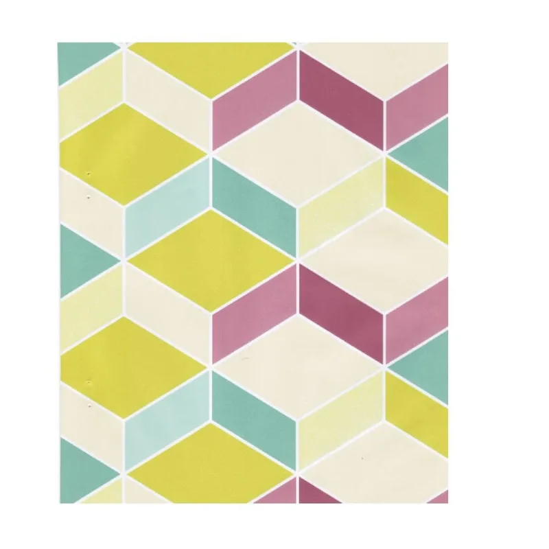 Papel de Parede Adesivo Geometrico Colors 5m Lavável