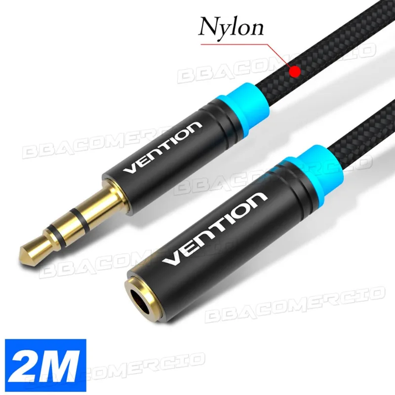 Cabo Extensor Vention P2 Macho X P2 Fêmea 2m 2 Metros c/ Nfe