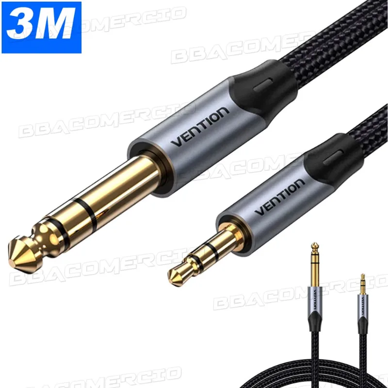 Cabo Auxiliar P2 X P10 Profissional Banhado Ouro 3m Vention