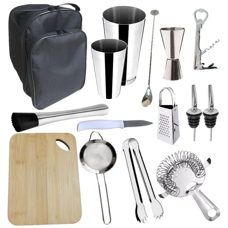Kit Barman Bolsa Colher Bailarina Coq. Profissional 15pç W2