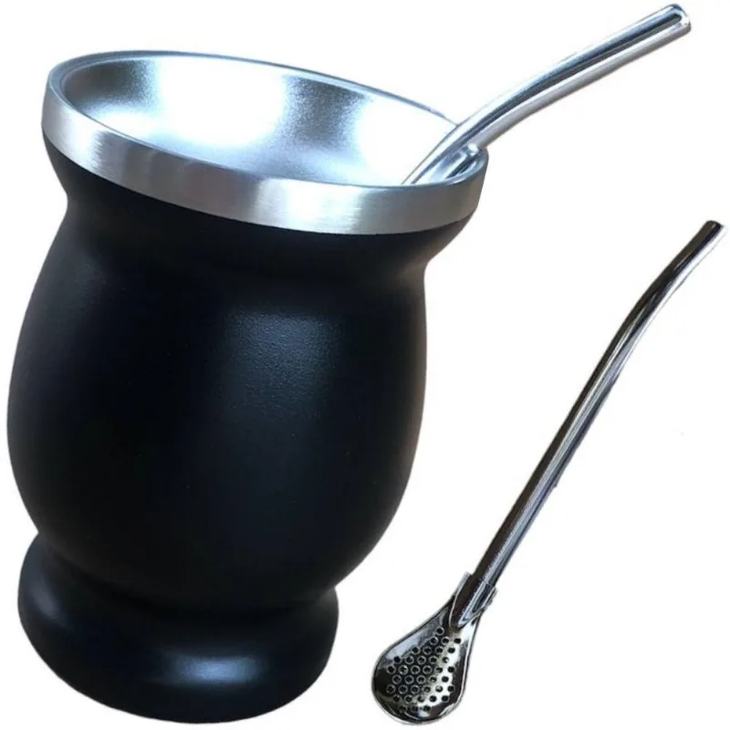 Cuia Terere Chimarrão Térmica Inox Mate Bomba Canudo Inox