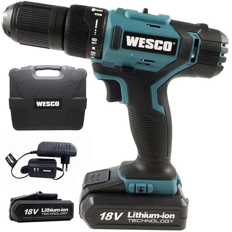 Parafusadeira Furadeira 18v De Impacto Wesco Ws2937k2