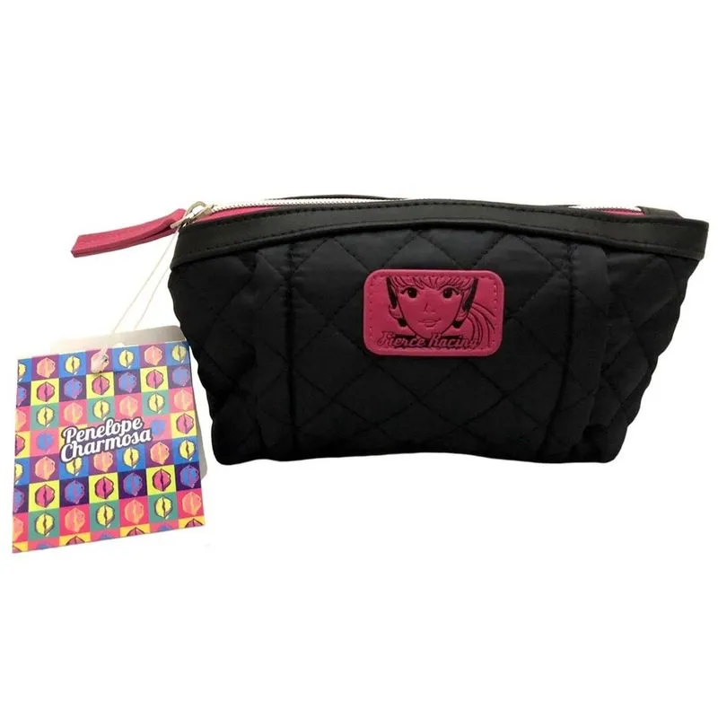Estojo Escolar Simples Juvenil Penélope Charmosa Fashion Hanna Barbera - Preto E Rosa - Luxcel