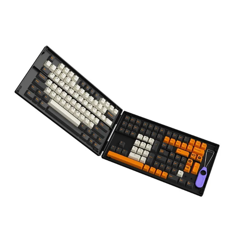 Keycaps Pbt Double Shot Kit Com 229 Teclas Carbon Retro Akko