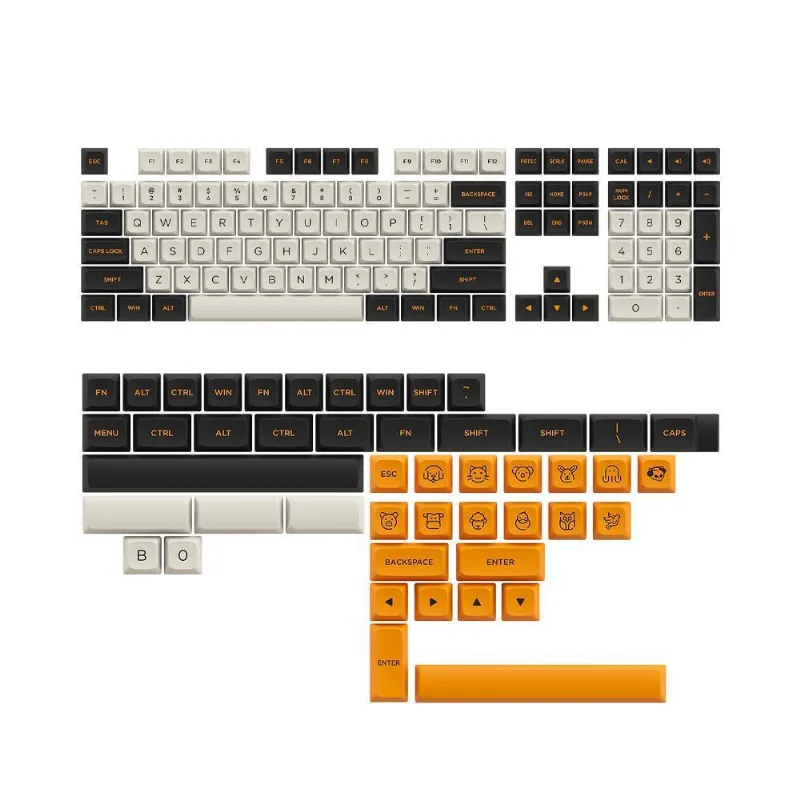Keycaps Akko Perfil Asa-low Pbt Double Shot Carbon Retro