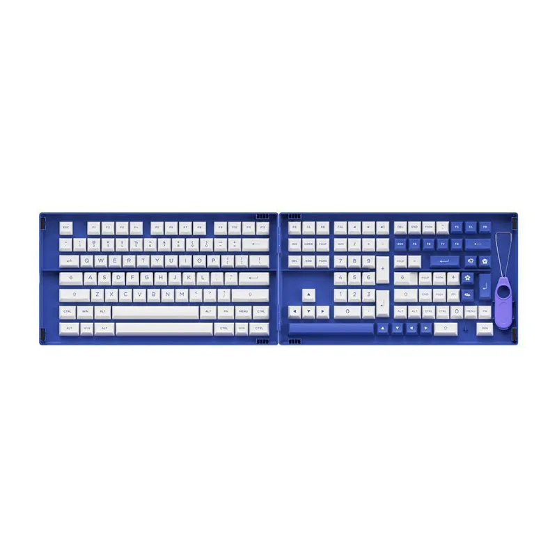 Keycaps Akko Pbt Double Shot Kit 197 Teclas Blue On White
