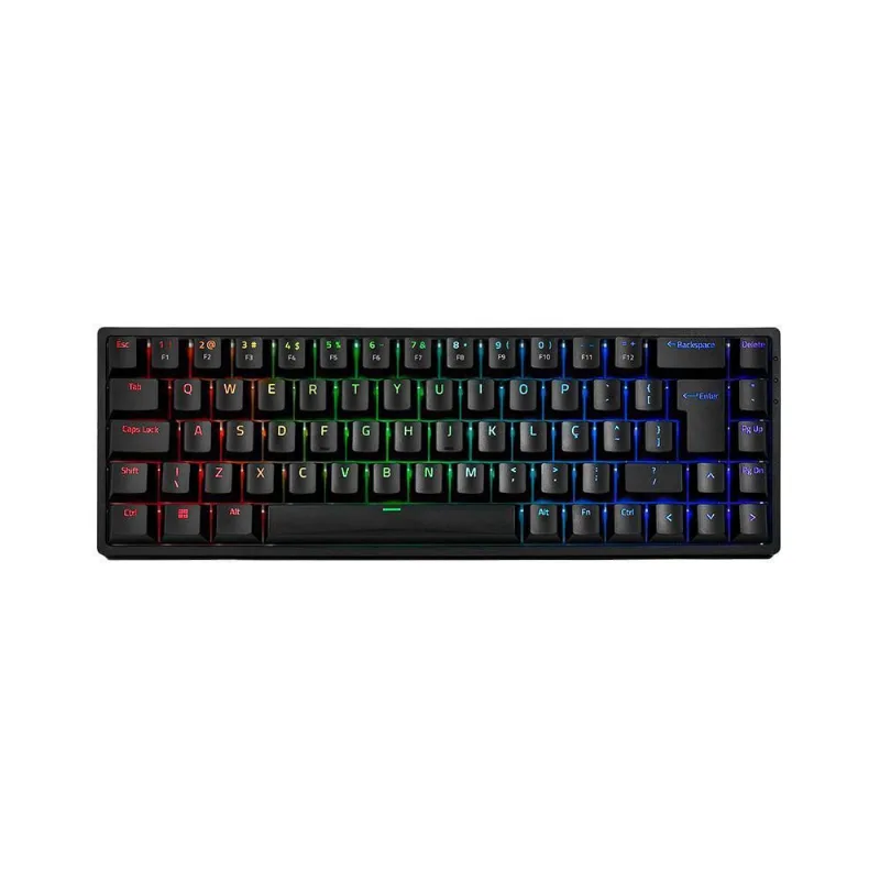 Teclado Mecânico Akko 3068B Plus Preto Switch Blue Abnt2