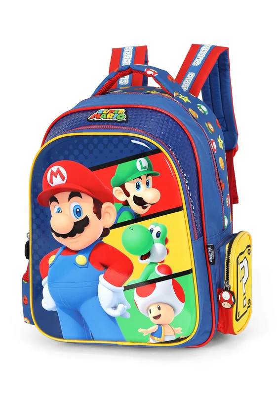 Mochila de Costas Infantil Super Mario Bros By Up4you Unico / Azul
