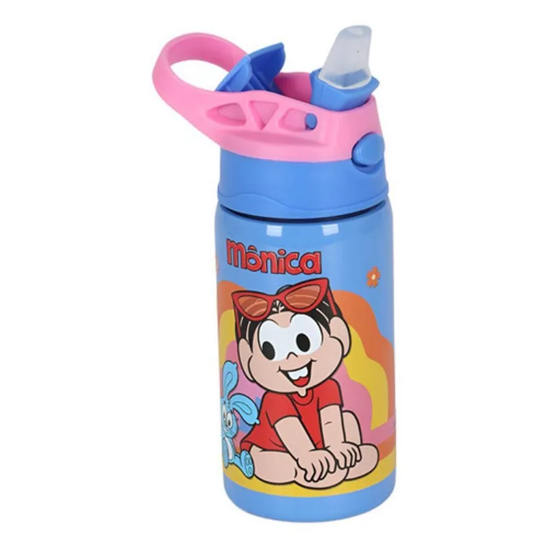 Garrafa Infantil Meninas Turma Da Mônica Aço Inox 500ml
