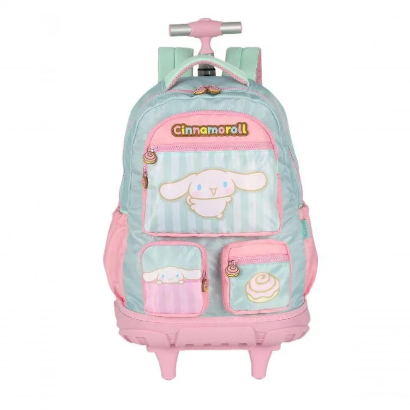 Mochila Com Rodas Amigos Da Hello Kitty Verde - Unico Verde
