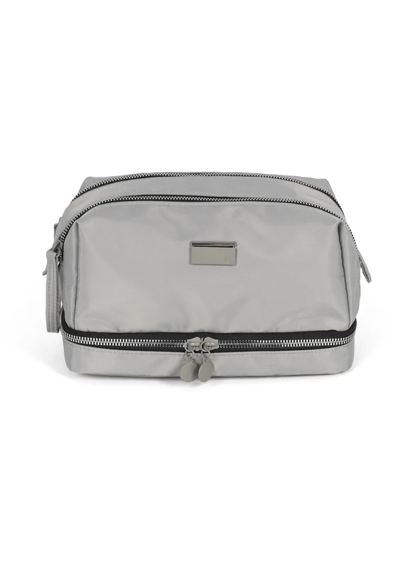 Necessaire Feminina Com Dois Compartimentos Gash Unico / Cinza