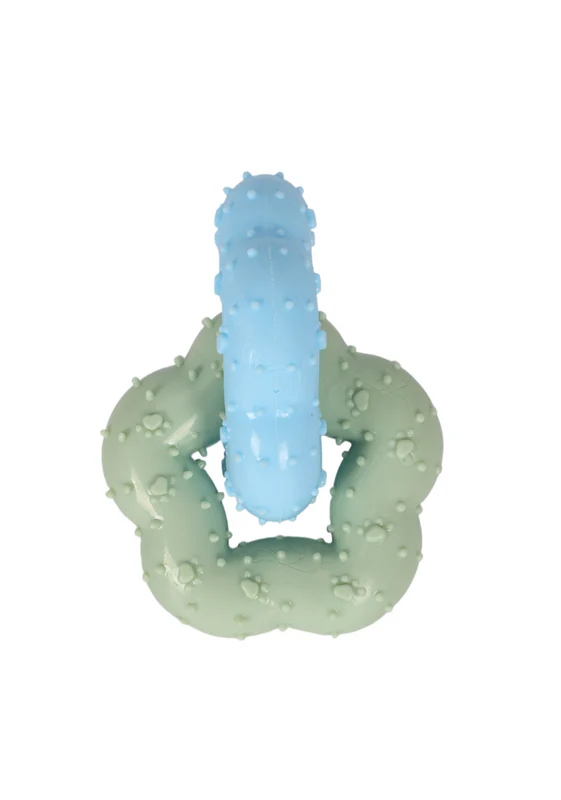 Brinquedo Pet Pequeno Flower Mordedor com Som Up4you P / Verde