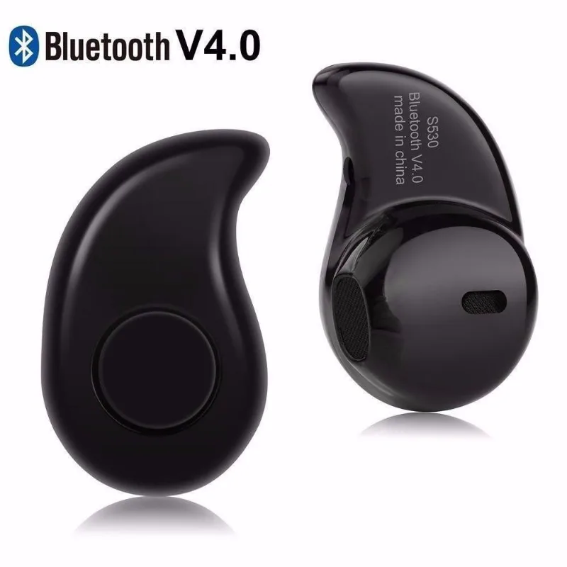 Mini Fone de Ouvido sem Fio Bluetooth V4.0 Preto