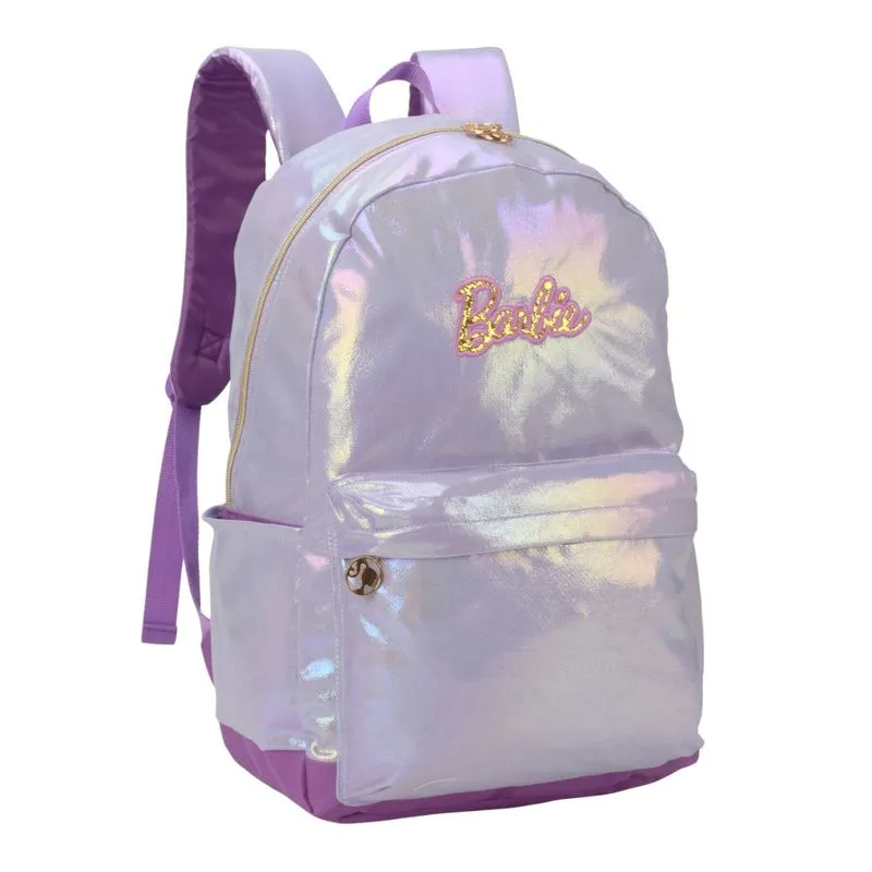 Mochila de Costas Oficial barbie Metalizado Lilás MS46811BB