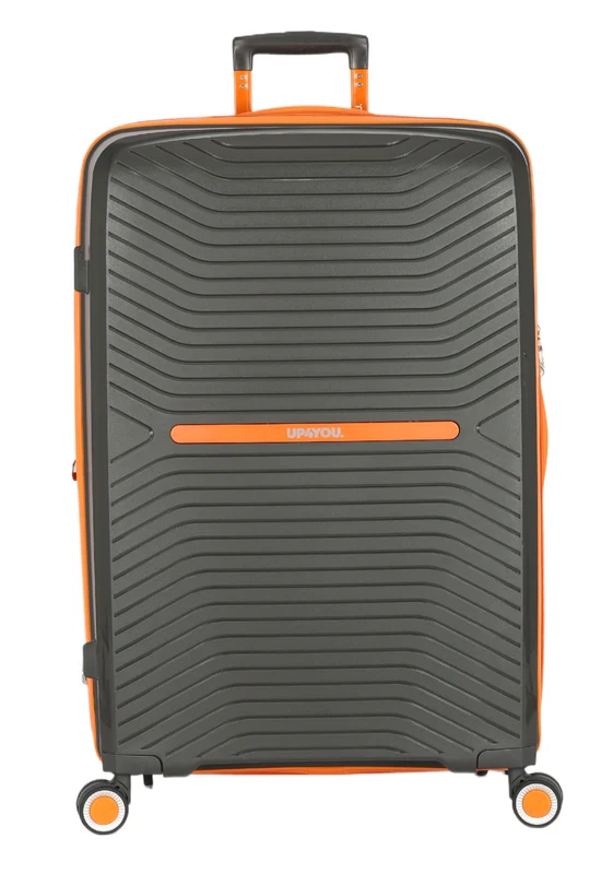 Mala de Viagem Grande Polipropileno Jade Expansiva Rodas 360 Up4you G / Cinza