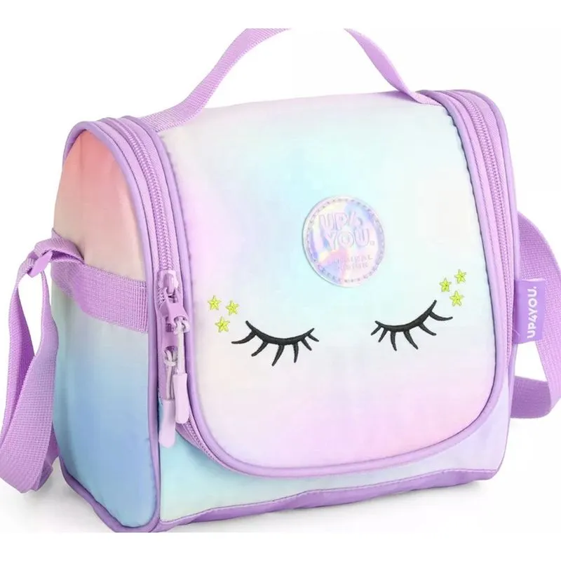 Lancheira Térmica Lanche Infrantil Up4you Cilios Olhos Design Luxo Original Luxcel
