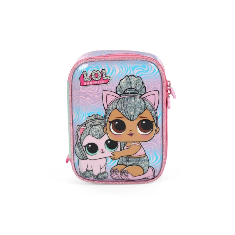 Estojo Escolar Infantil Box Lol Surprise Luxcel EI41194LO Lilas