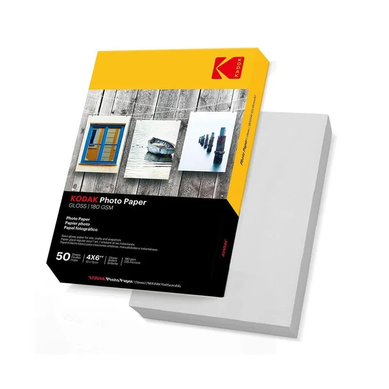 Papel Fotográfico Gloss 180g 10x15 Kodak 50 Folhas - Cgp180