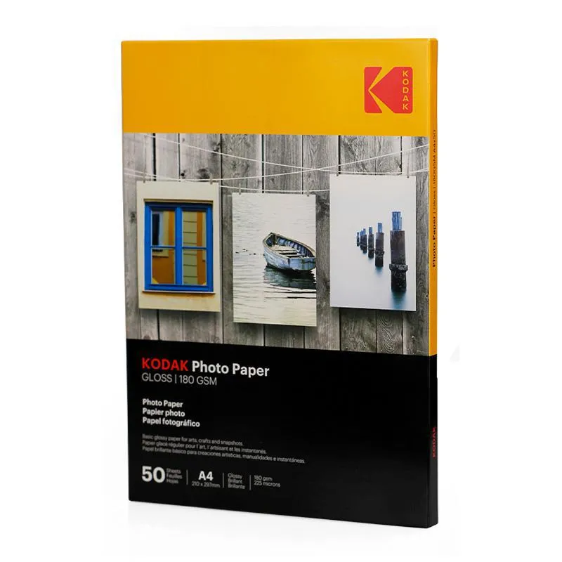 Papel Fotográfico Kodak A4 180g Gloss 50 Folhas