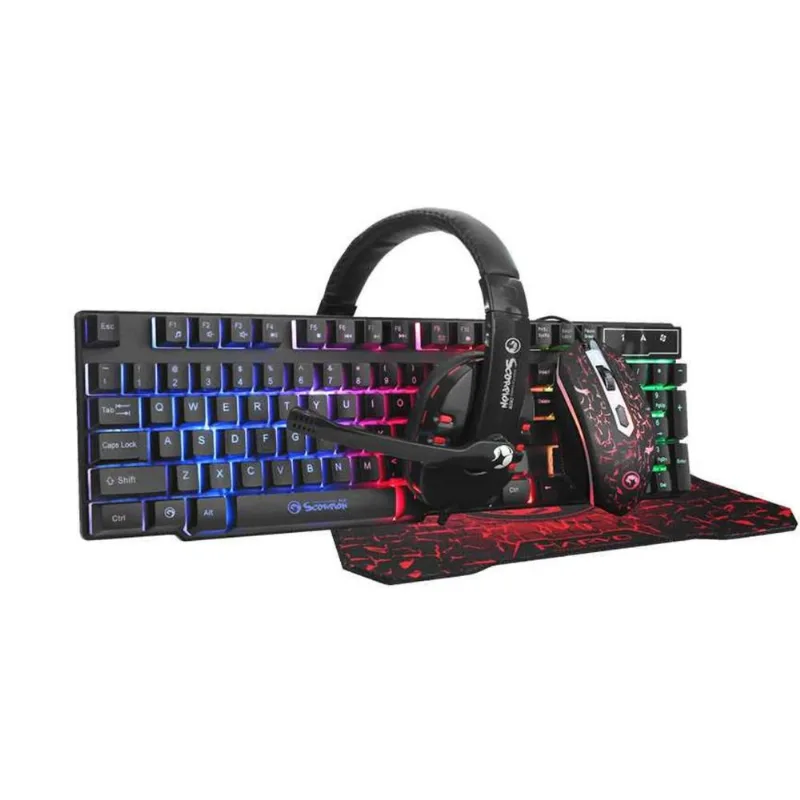 Combo Gamer 4 en 1 MARVO Scorpion - pad - mouse - teclado - auricular cm370