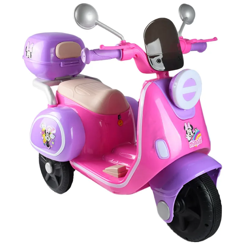 Mini Moto Elétrica Minnie Disney Rosa