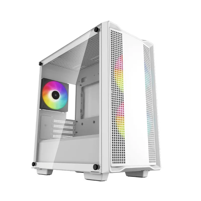 Gabinete Gamer Deepcool CC360 wh rgb Micro atx 3 Fans Branco